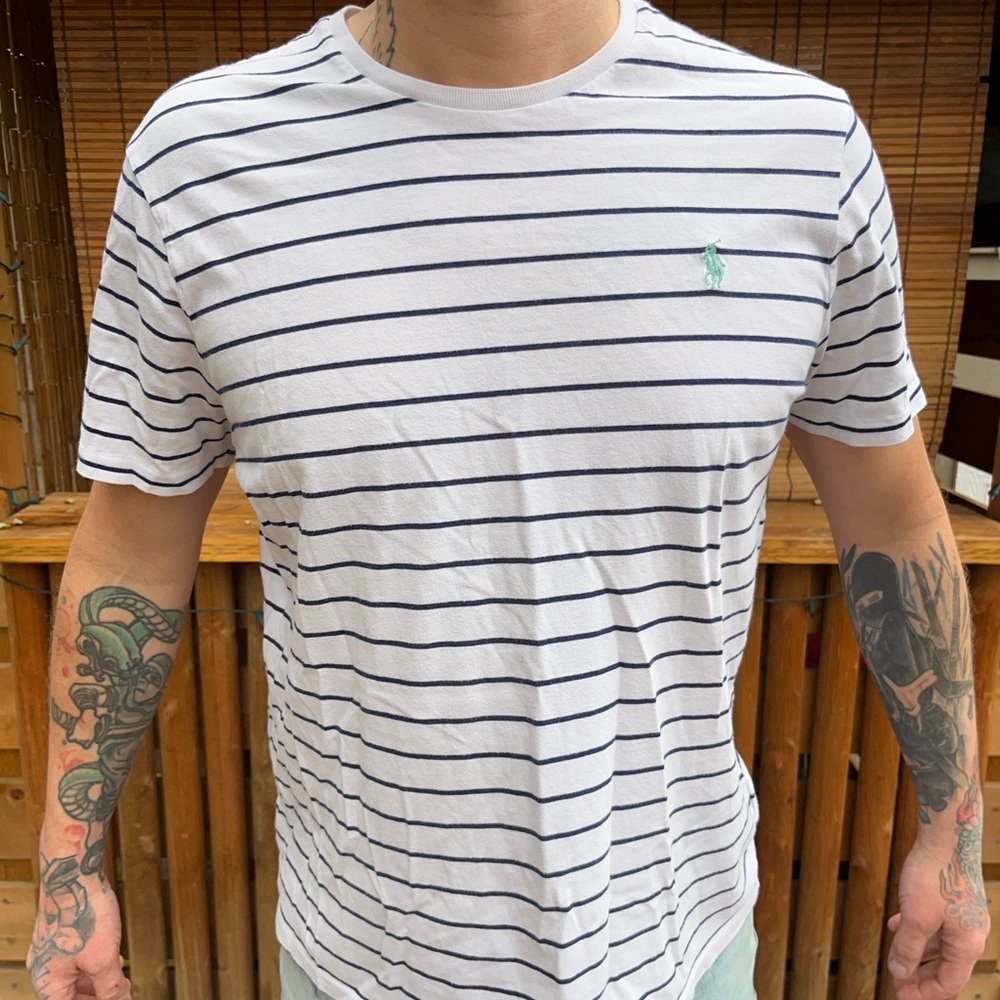 🦆 Ralph Lauren Nautical Crewneck Striped T - Shirt